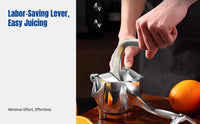 Hand Press Juicer, Metal Manual Juice Extractor, for Sweet Cane, Pomegranate, Lemon, Orange, Small Squeezer, Lever Design