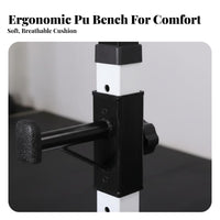 Heavy-Duty Adjustable Squat Rack Non-Slip Feet Multi-Function Bench Press Rack Stable H-Frame Base Split Squat Stand Powder Coated Finish for Men, Weightlifters, Bodybuilders