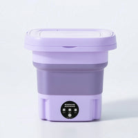 Foldable Washing Machine with Basket Electrical Outlet Powered Mini Washing Machine Portable Washer Water-Resistant Collapsible