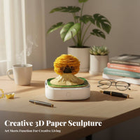 Creative Gift 3D Paper Sculpture Calendar Includes Acrylic Dust Cover Tear-Away Treehouse Notepad Light Up Base for Desk, Study Room