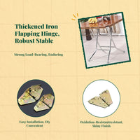 Panel Hinge, sturdy Duty Folding Table Hinge, Stainless Steel, Space Saving, Home Furniture Support