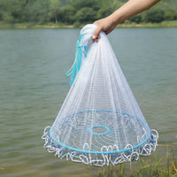 Monofilament Fishing Cast Net Weighted Cast Net with Sinkers Easy to Use Long-Lasting for Fishermen