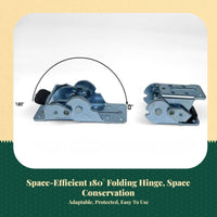 Automatic Locking Folding Hinge, 180 Degree Stainless Steel, Adjustable Table Leg Bracket, Furniture Connector, Easy Installation