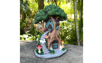 Fairy Tree House Hand Painted Treehouse Figurine Original Design for Patio