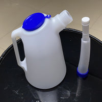 蓝盖刻度机油壶塑料机油壶加油壶注油器车船用注油壶4S店机油壶
