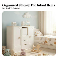 Wheeled Multi-compartment Storage multi-functional unit Large Capacity Household Furniture for young children