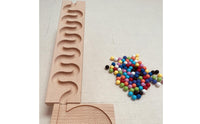 Marble Run with Wooden Blocks Open-Ended Wooden Marble Run Sensory Set for Young Children, Child-Centered School