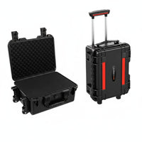 Wheeled Hard Case with Foam Shockproof Rolling Flight Chest Padlockable