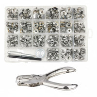 80 Sets Stainless Steel Snap Fastener Kit Heavy Duty Metal Snap Button Set Easy to Use Press Post Fastener Kit