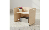 Curved Children's Desk  Multi-Use Wooden Children's Desk table Easy to Clean for Playroom