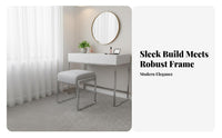 Upholstered Vanity Seat Nordic Aesthetic Stool Versatile Use for Bedroom