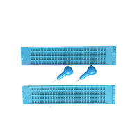 Blue 4-Line 28-Cell Braille Writing Board with Stylus - Multiple Colors