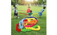 4 Person Stretch Rope Strong Elastic Teamwork Loop Soft Material Multi-Person Stretch Loop for Kids, Families, Team Building, School Events
