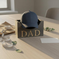DAD Hat Box Decorative Wooden Baseball Cap Holder Long-Lasting for Dads