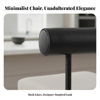 Upholstered High Stool with Supportive Restrest Utilitarian Look Bar Chair Designer-Look Modern Minimalist for Adults
