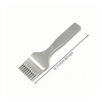 Ten-Tooth Pricking Iron Steel Tool Brushed-Finish for Leatherworking, Workshops