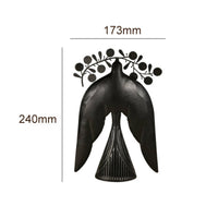 Bird Ornament with Pedestal Sculptural Bird Ornament with Branch Elegant Sculpture for Refined Aesthetic Seekers, Shelf, Console Table
