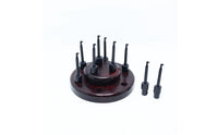 9-Hole Fly Hook Rack Round Fly Hook Display Stand Solid Wood
