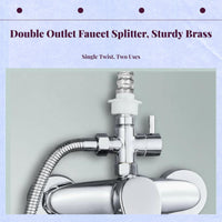 Sdoppiatore rubinetto inox anti-perdite