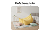 Banana-Shaped Lounger Cute Shape Bean Bag Chair Single Person Comfortable for College Students, Teens, Living Room