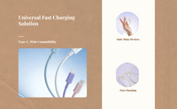 Type-C fast charging cable, nylon