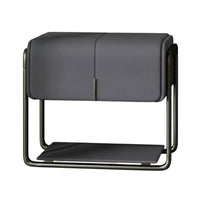 2-Drawer Nightstand Light Luxury Aesthetic Bedside Table Modern Minimalist Design Rounded Corners for Homeowners, Adults