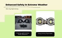 Waterproof LED fog light for 2014-17