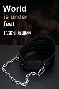 Pull-Up Weight Belt with Chain for Indoor Strength Training