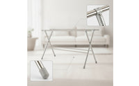 Stainless Steel Drying Rack with Net Floor-Standing Laundry Drying Rack Heavy Duty Sturdy for Balcony, Patio