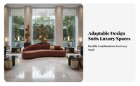 Curved sectional Sofa Luxury design Lounge Seating Flexible Configuration Living Room Furnishing for Business Owners, Families, Lobby, recreation room, Bedroom