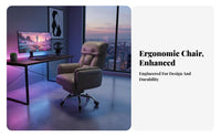 Reclining Gaming Chair with Footrest Full Recline Function Reclining Chair with Footrest and Headrest Pillows