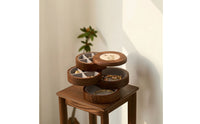 Vintage Rotating Jewelry Box Velvet-Lined Jewelry Box with Compartments Elegant Stylish for Dresser