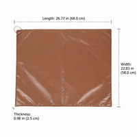 Breathable Dog Cooling Mat, Pet Cooling Mat for Hot Summer, Washable Milk Tea Brown Synthetic Fabric Mat, for Sofa, Car, Travel