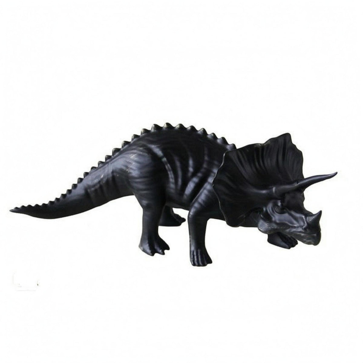 Triceratops Figurine 3D Crafted Metal Dinosaur Figurine Vintage Finish Horned Dinosaur Statue