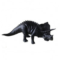 Triceratops Figurine 3D Crafted Metal Dinosaur Figurine Vintage Finish Horned Dinosaur Statue