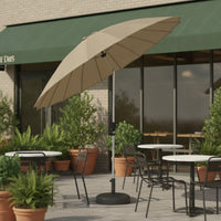 Outdoor Umbrella with Tilt Tilting with Fiberglass Ribs UPF 50+ Market Umbrella with Tilt for Homeowners, Cafe Owners, Backyard, Poolside