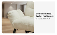 Foldable resting Recliner Ergonomic Reclining Chair Thick Padding for Indoors