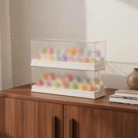Figure Display Cabinet High Clearness Dustproof Collectible Shelf Easy-Mount Installation Clear Display Case for Collectors, Desktop