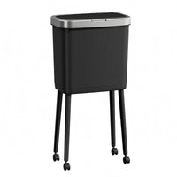 High-Leg Trash Can Smooth Lidded Trash Can Space-Saving