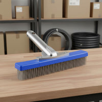 10 Inch Pool Brush Stain Removal Aluminum Back Scrub Brush Easy to Maneuver