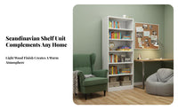 Space-Saving Tiered Corner shelving unit Floor-Standing Tall Corner Shelving Unit Simple Design Storage Furniture Sturdy Construction for Book Lovers, Apartment Dwellers, Homeowners, Living Room, Bedroom, Home Office, Kitchen