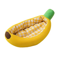 Fruit-Shaped Pet Bed Easy to Clean Banana-Shaped Pet Bed Private Hideaway Cushioned dog nest for Cats