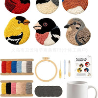 DIY Bird Coasters Punch Needle Kit