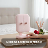 Lighted Seashell Mirror Shell Design desktop Looking Glass light-emitting diode Light for Women