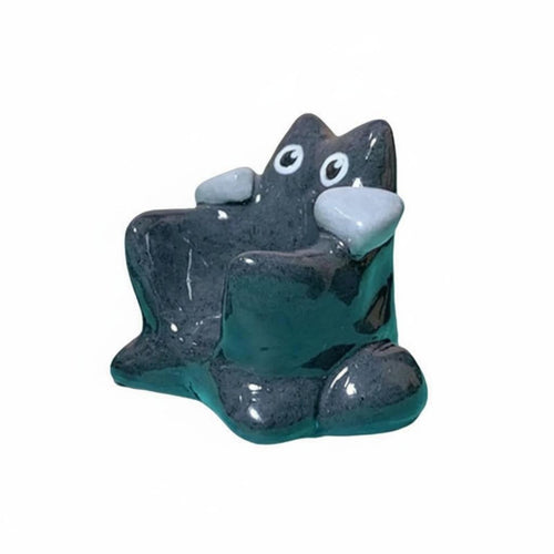 Black Cat Dice Holder Portable Cute Cat Dice Stand Charming Art for Desk Decor