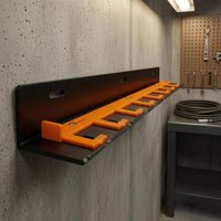8 Slots Wall Mounted Pneumatic Tool Rack Pneumatic Tool Rack Space Saving for Mechanics, Home Improvement Enthusiasts, Workshop