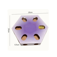 Interactive Cat Toy Box with Feather Electronic Hexagonal Cat Puzzle Box Automatic Indoor for Cats, Kittens, Home, Living Room