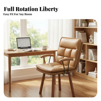 Upholstered rotate Chair Padded Seat and spine Upholstered Wood Task Chair