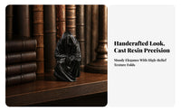 Compact Hooded Figure Sculpture