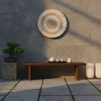 Woven Wall Hanging Spiral Woven Disc Round for Patio